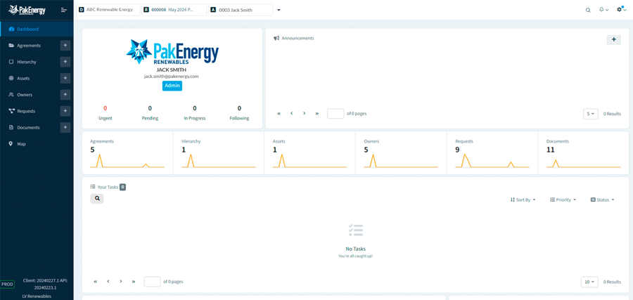 Easy to use, PakEnergy Renewables delivers powerful results with features designed specifically for clean energy project developers, operators, and asset managers. Maximize success throughout the project lifecycle with dynamic workflows, data analytics, and automated risk management tools to empower teams and boost performance.