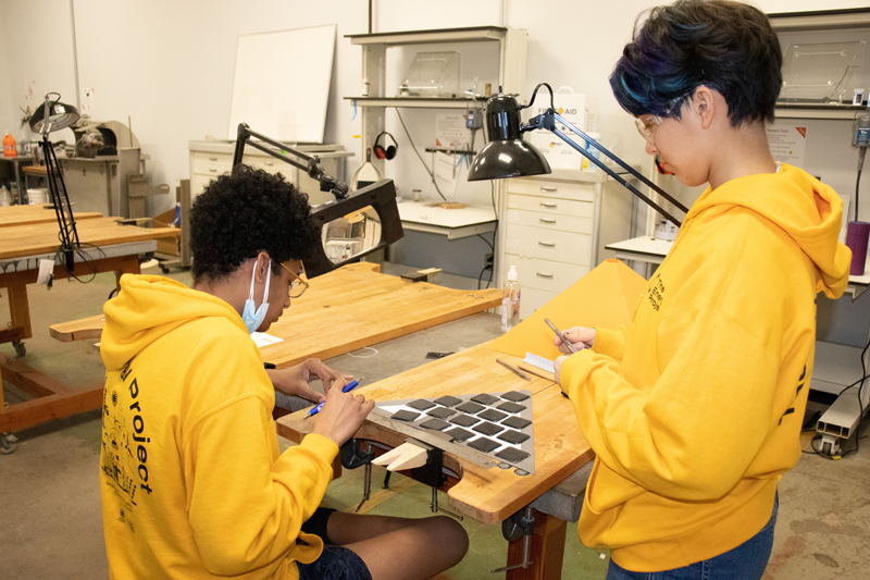 The student group, Urban Windfarms, is in the process of building its prototype at TXRX Labs in Houston. The project combines solar and wind energy, integrating a solar base with a wind turbine.